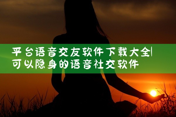 平台语音交友软件下载大全